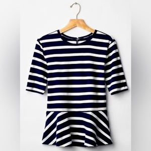 Striped Peplum Tee